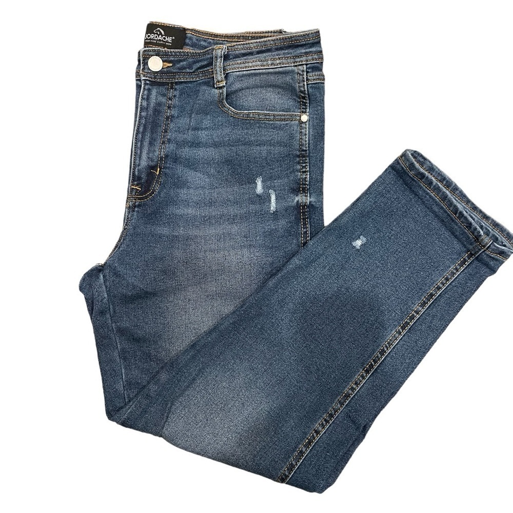 Jordache High Rise Curvy Mom Medium Wash Straight Jeans